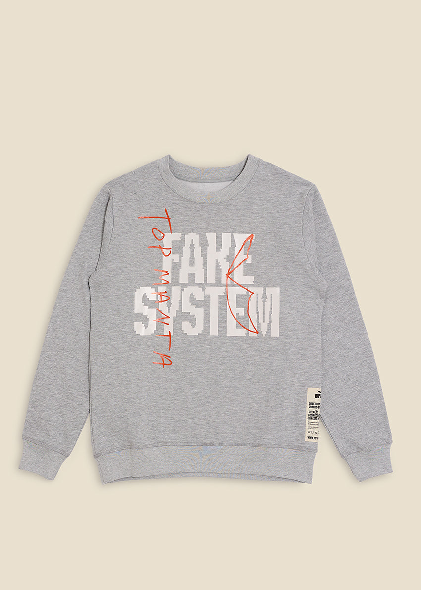 Sudadera FAKE SYSTEM, TRUE PEOPLE
