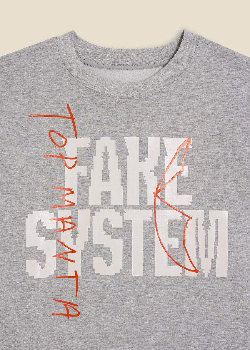 Sudadera FAKE SYSTEM, TRUE PEOPLE