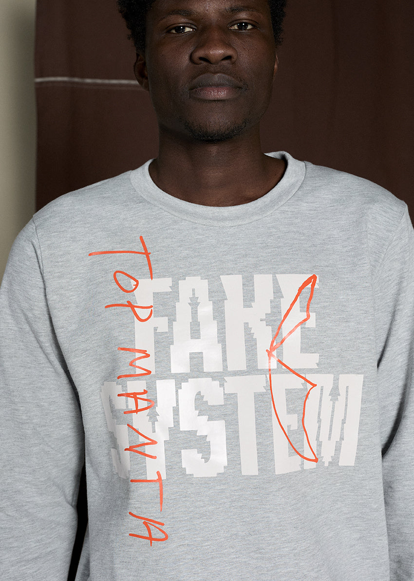 Sudadera FAKE SYSTEM, TRUE PEOPLE