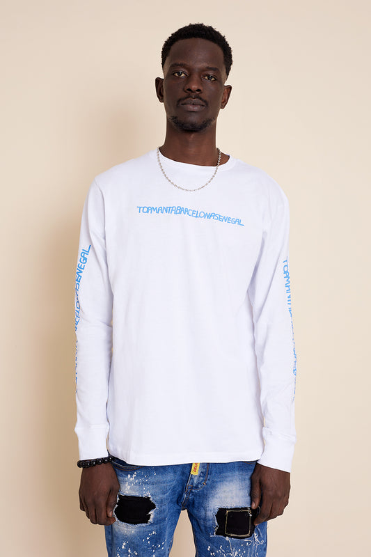 Barcelona-Senegal long sleeve white shirt - Gàttal