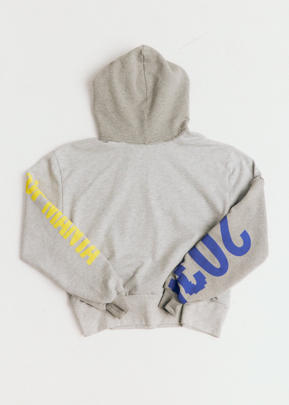 UPCYCLING HOODIE GREY & YELLOW MIX