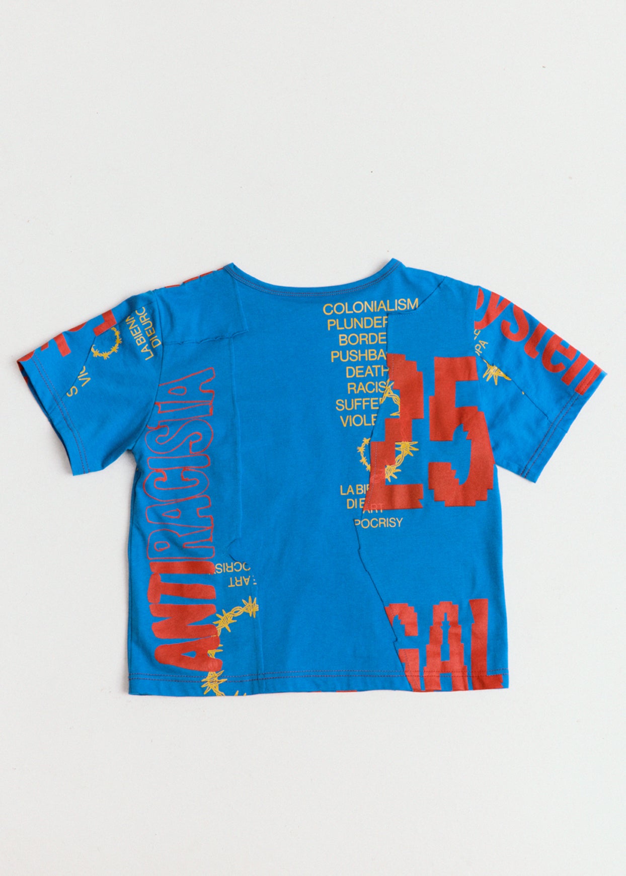 UPCYCLING TEE BLUE & RED