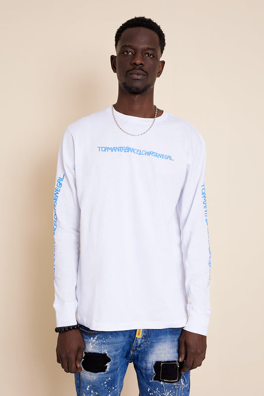 Camiseta Barcelona-Senegal manga larga blanca - Gàttal
