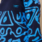 Sudadera azul Gàttal Unisex con estampado frontal y en las mangas