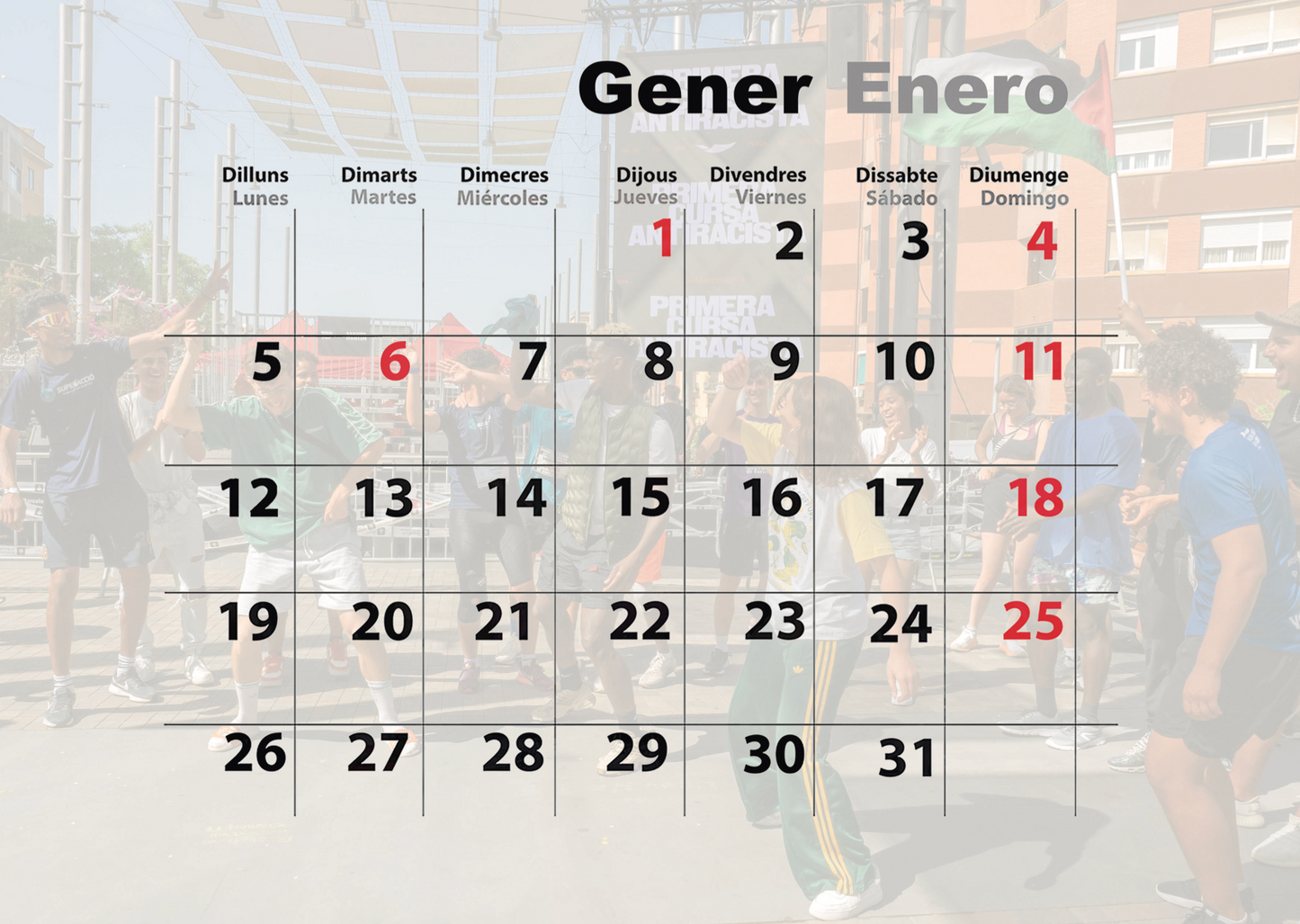 CALENDARIO MANTERO 2026