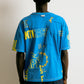UPCYCLING OVERSIZE TEE BLUE & YELLOW