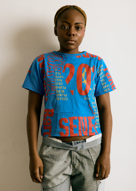 UPCYCLING TEE BLUE & RED