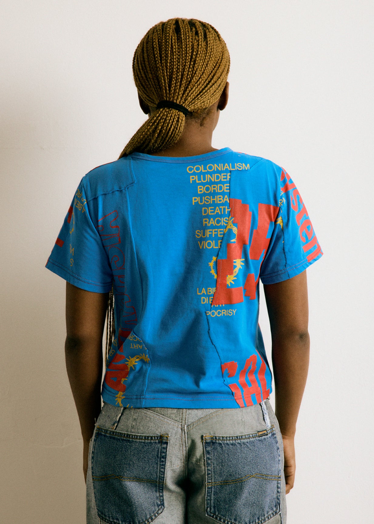 UPCYCLING TEE BLUE & RED