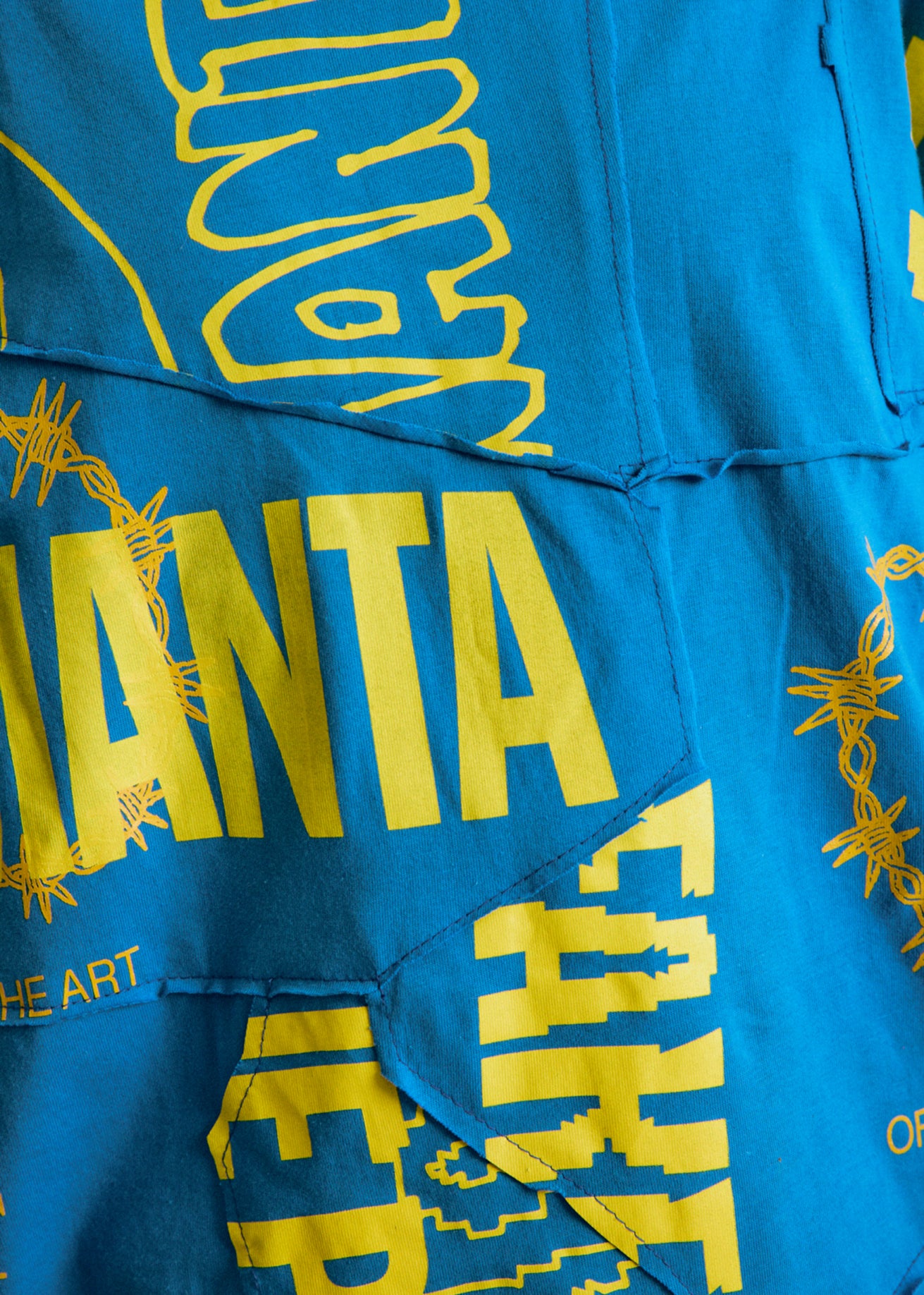 UPCYCLING OVERSIZE TEE BLUE & YELLOW