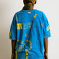 UPCYCLING OVERSIZE TEE BLUE & YELLOW