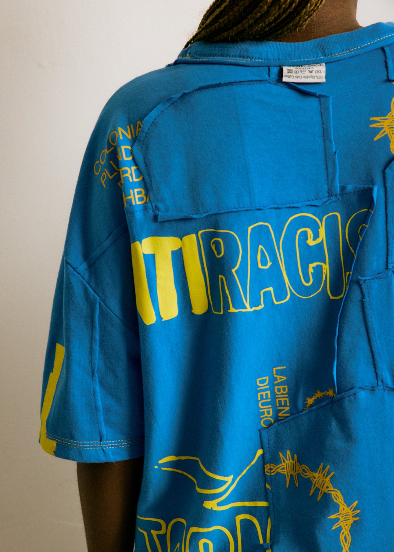 UPCYCLING OVERSIZE TEE BLUE & YELLOW