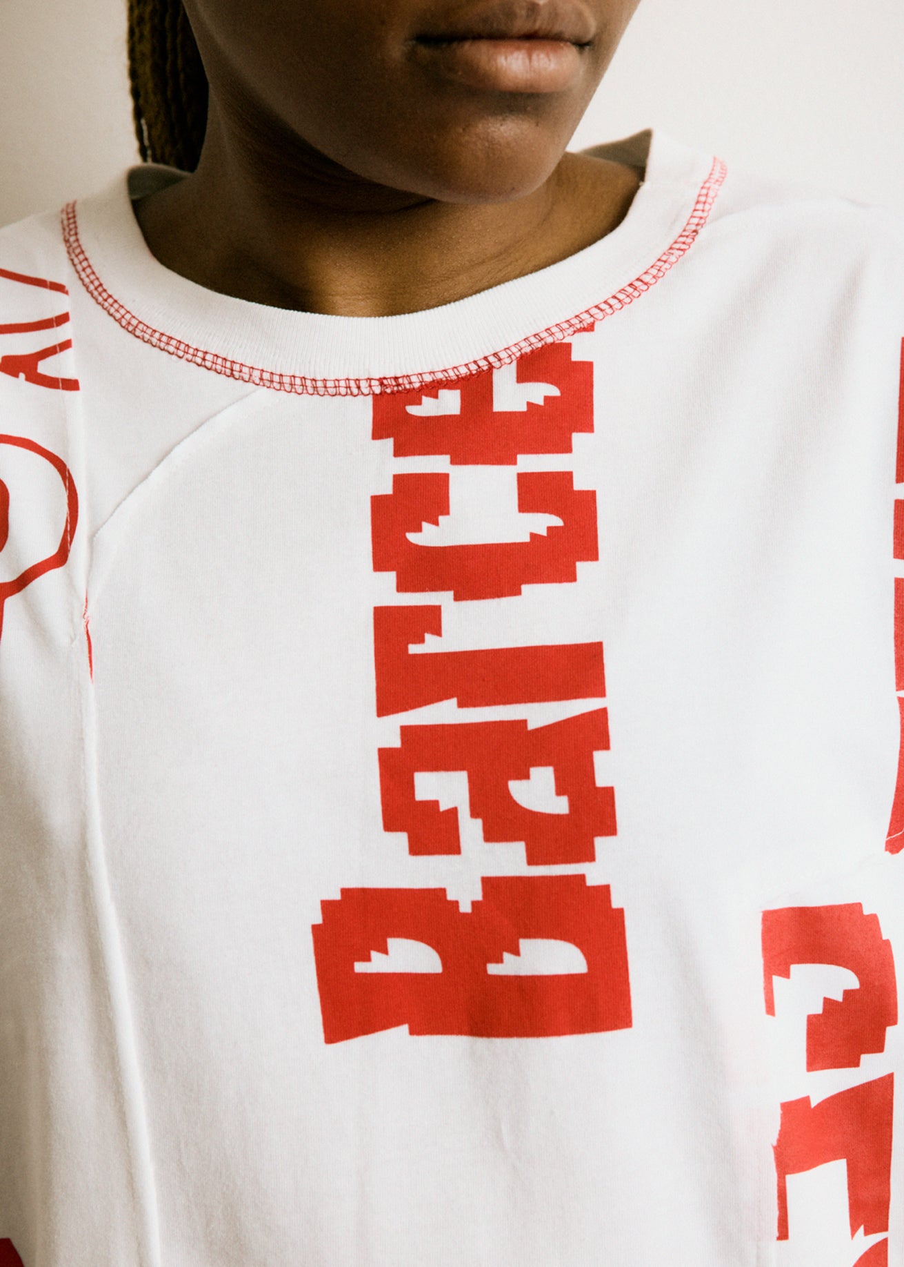 UPCYCLING TEE WHITE PATCHWORK