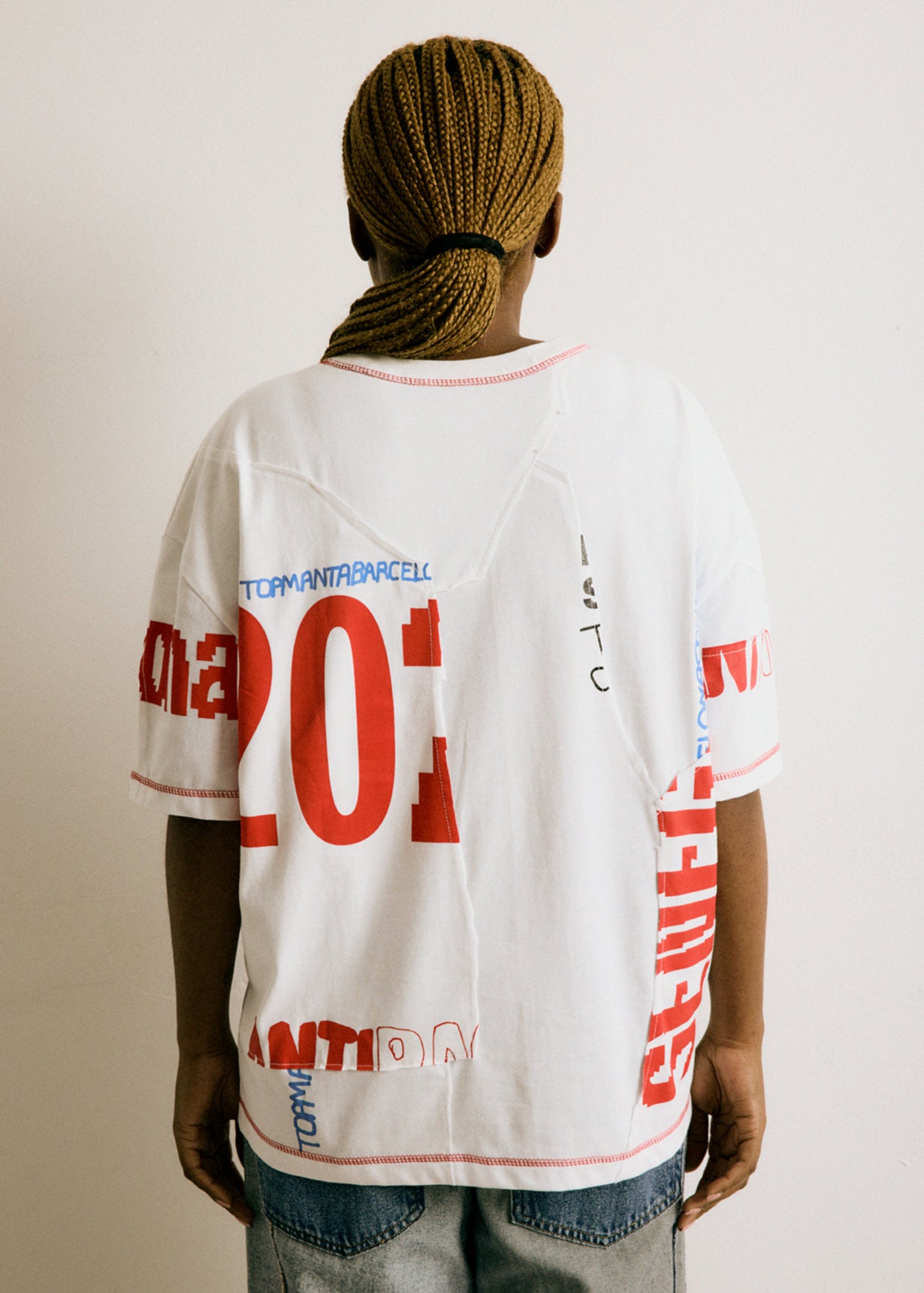 UPCYCLING TEE WHITE PATCHWORK