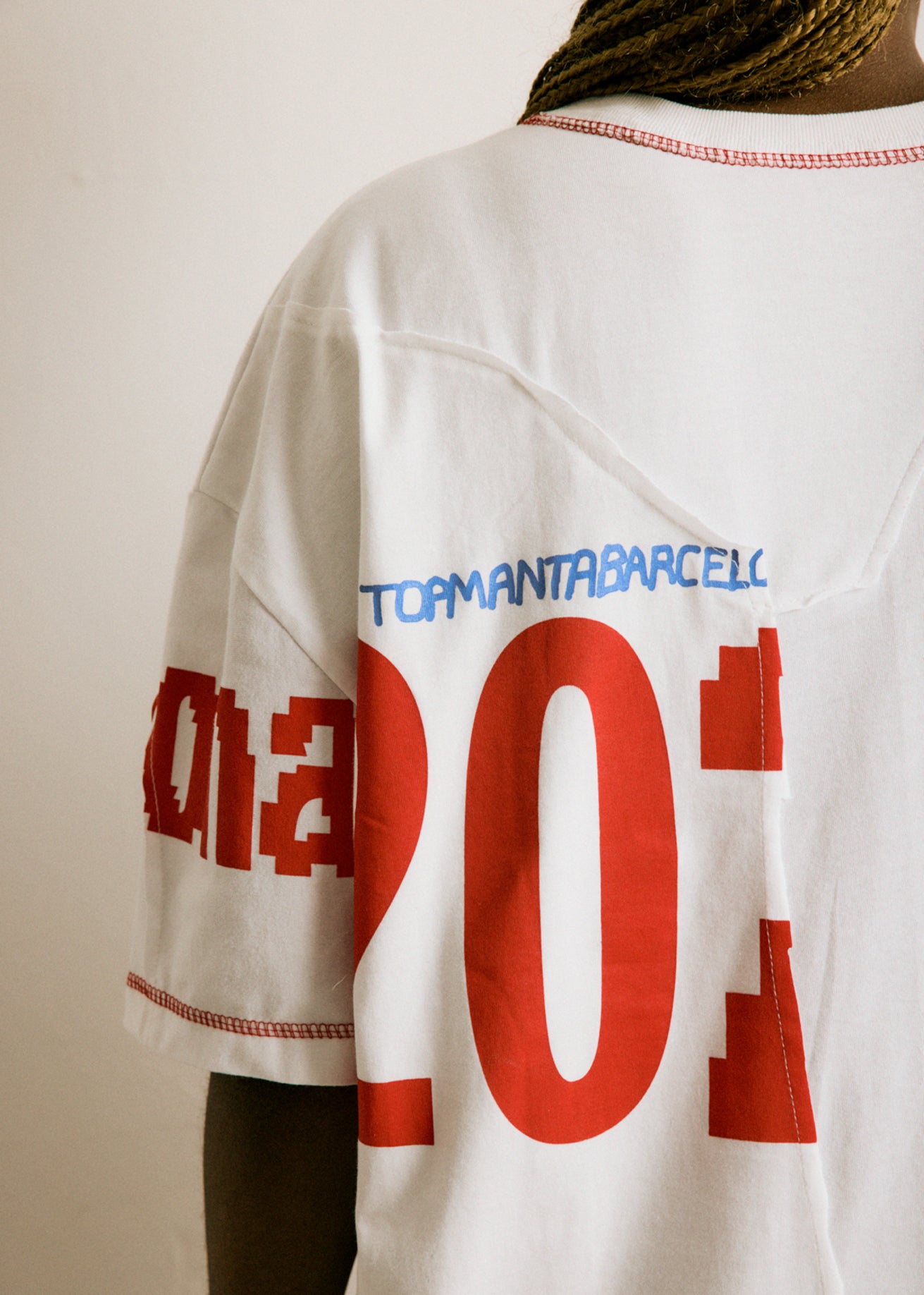 UPCYCLING TEE WHITE PATCHWORK