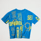 UPCYCLING OVERSIZE TEE BLUE & YELLOW