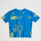UPCYCLING OVERSIZE TEE BLUE & YELLOW