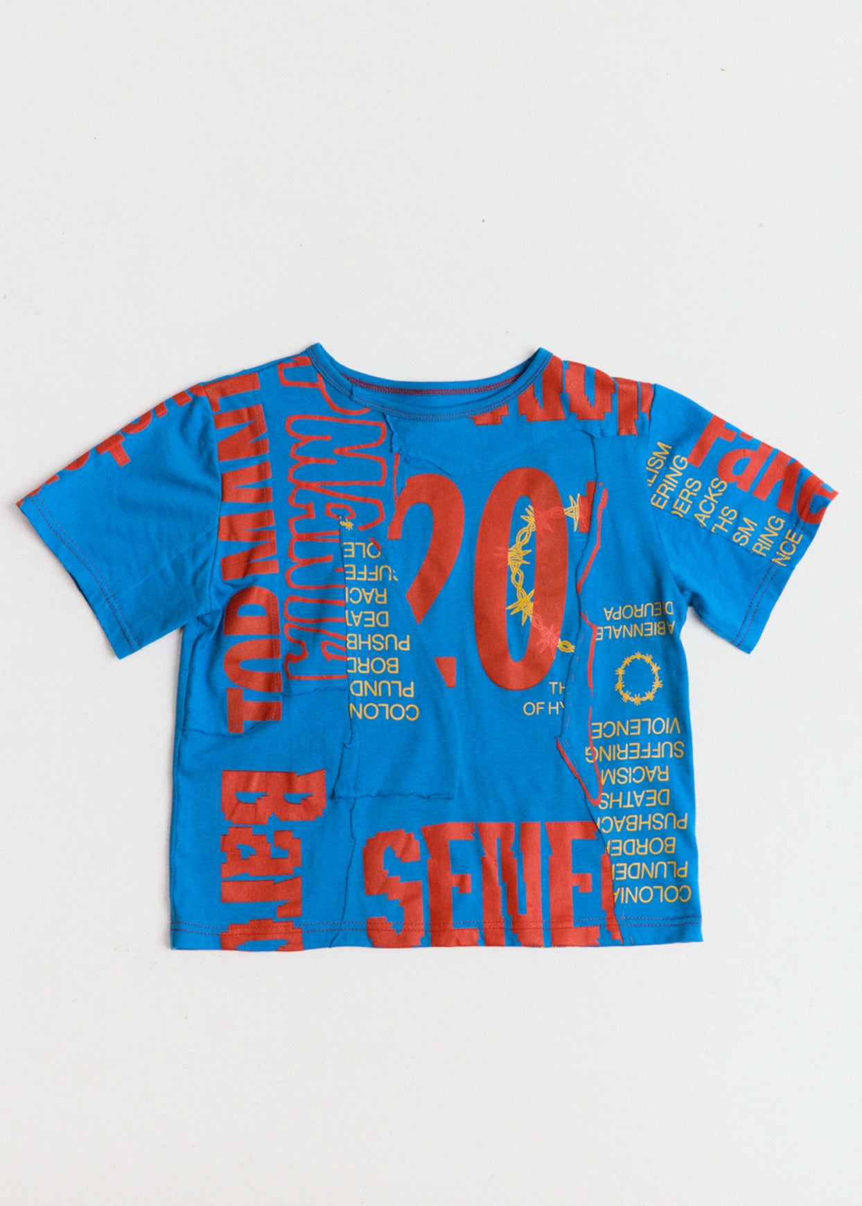 UPCYCLING TEE BLUE & RED