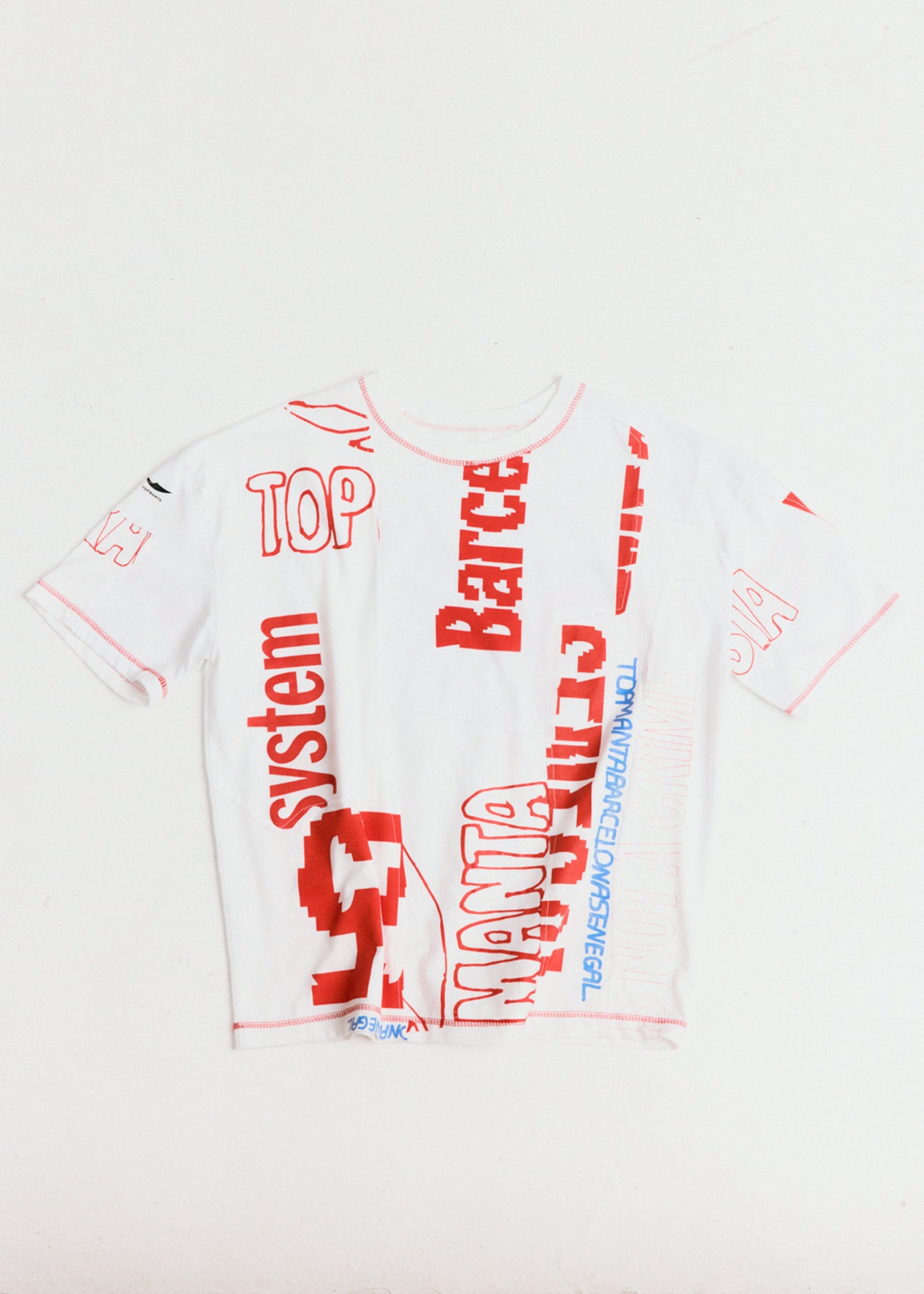 UPCYCLING TEE WHITE PATCHWORK